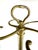 Metal Vintage Brass & Cast Iron Fireplace Tool Stand With Scalloped Ash Tray For Sale - Image 7 of 12