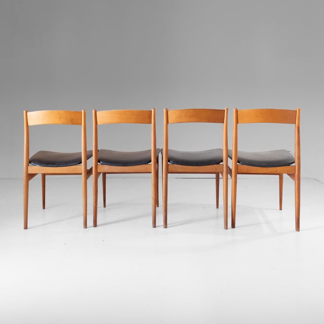 1960s Vintage Italian Wood Dining Chairs by Passoni Udine, 1960s, Set of 4 For Sale - Image 5 of 14