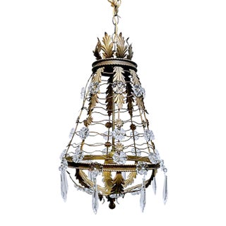 Antique 19th-Century French Bird-Cage Empire Chandelier. For Sale