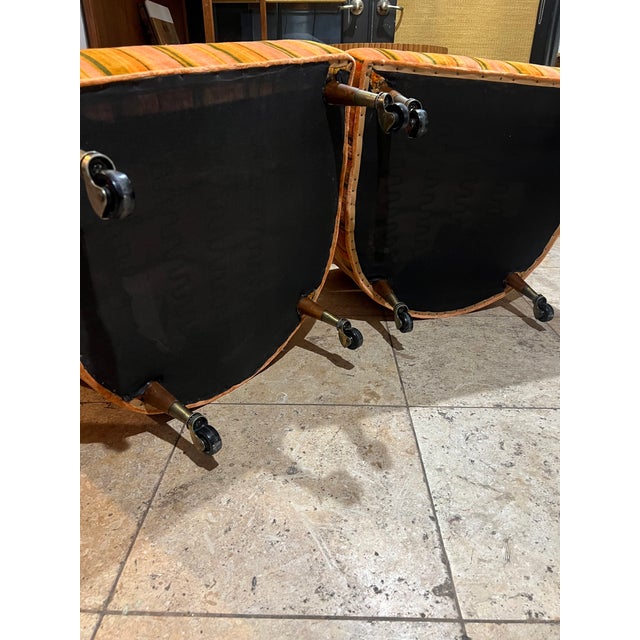 1960s Mid Century Modern Barrel Back Chairs in the Style of Harvey Probber - a Pair For Sale - Image 12 of 12