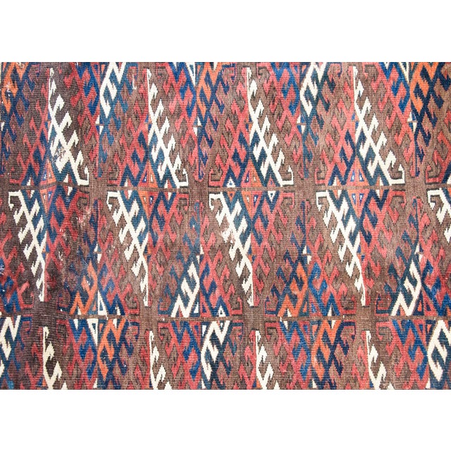 1920s Early 20th Century Persian Yamut Rug For Sale - Image 5 of 14