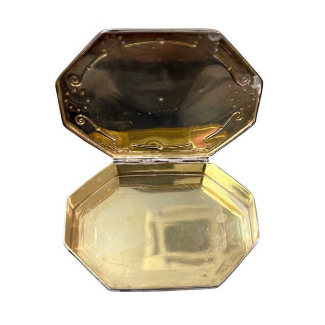 Green Carl Weishaupt Art Nouveau Silver and Malachite Box Circa 1900 For Sale - Image 8 of 9