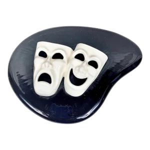 Vintage Comedy and Tragedy Masks Lidded Box