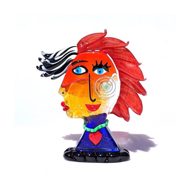Female Head in Murano Glass from YourMurano For Sale - Image 6 of 6
