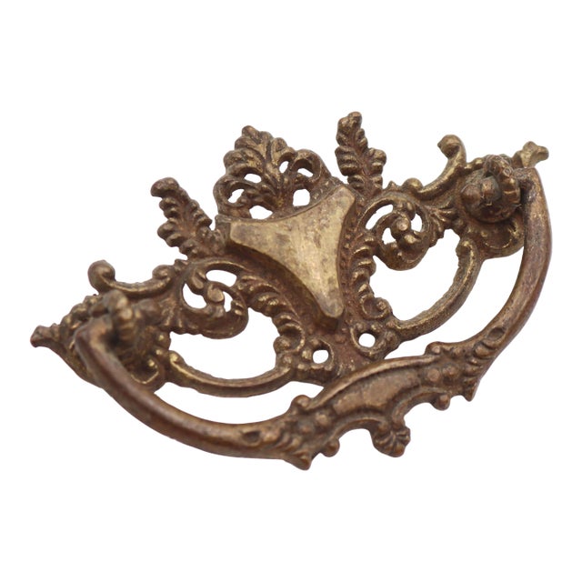 Mid 20th Century Victorian Style 4.125 In. Brass Bail Dresser Pull For Sale