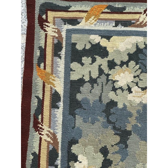 Vintage French Needlepoint Tapestry with Landscape Motif in the style of Aubusson, 1960s For Sale - Image 15 of 18