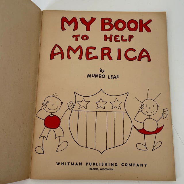 American 1942 My Book to Help America Munro Leaf Book For Sale - Image 3 of 11