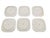 Ceramic Vintage Set of Six 22k Gold Leaf Victorian Center Square Plates For Sale - Image 7 of 8
