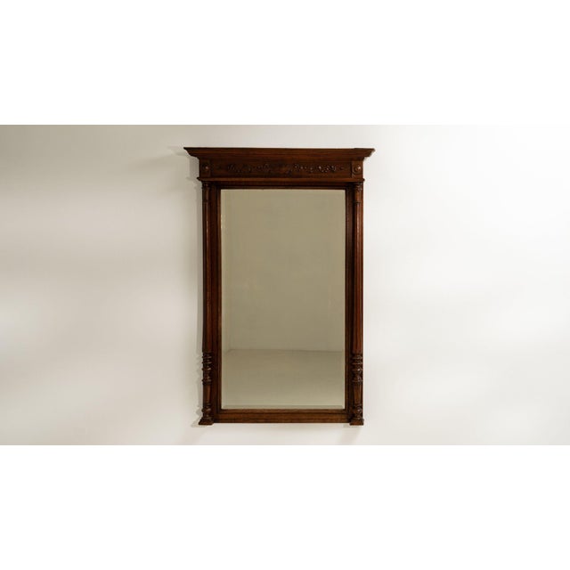 19th Century France Renaissance Brown Wood Full-length & Floor Mirrors For Sale - Image 9 of 10