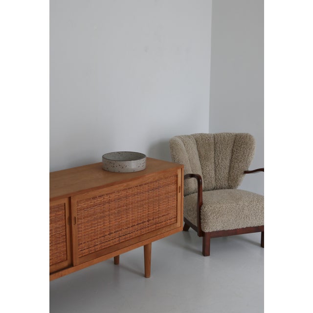 Large Floral Stoneware Bowl attributed to Søholm Pottery, Denmark, 1970s For Sale - Image 13 of 14