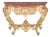 19th Century French Rococo Carved Giltwood Marble Top Console Table For Sale