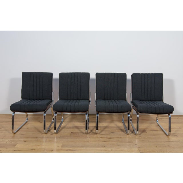 Chrome and Rosewood Chairs from Gordon Russell, United Kingdom, 1970s, Set of 4 For Sale - Image 4 of 18