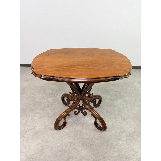 Wood Antique Model No. 1 Salon Table from Gebrüder Thonet, 1890s For Sale - Image 7 of 12