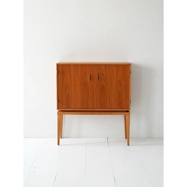 Vintage Scandinavian Teak Bar Cabinet, 1950s For Sale - Image 10 of 10