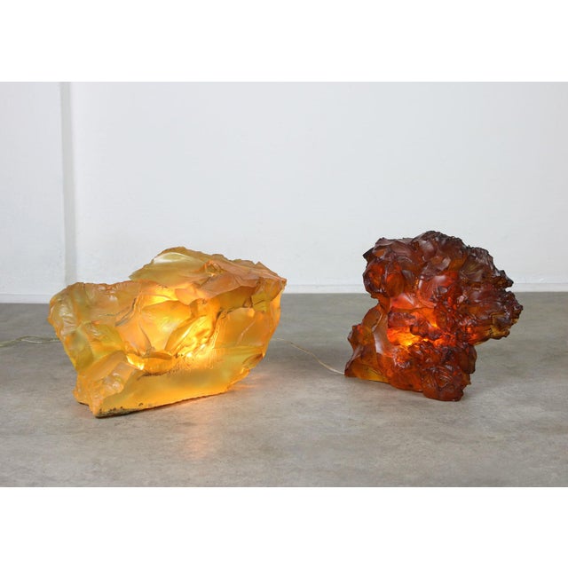 Vintage Italian Sculptural Orange Lamp, 1970s For Sale - Image 12 of 14