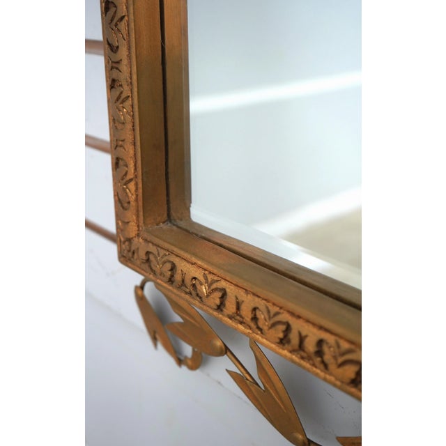Adam Design Toleware & Wood Frame Mirror For Sale - Image 4 of 11