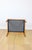 Wood Art Deco Stool Seat in Navy Blue Structural Fabric, 1970s For Sale - Image 7 of 8
