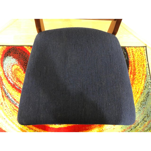 Stakmore Company Stakmore Lattice Back Styled Indoor Folding Chairs with Blue Upholstery - a Pair For Sale - Image 4 of 9