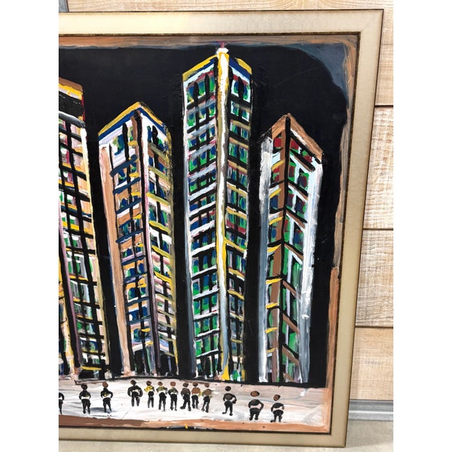 Jimmy Lee Sudduth, (1910–2007) “Untitled (Evening Cityscape, New Orleans)” For Sale - Image 15 of 18