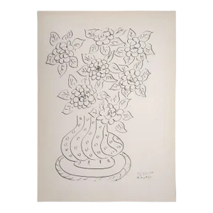 1946 Henri Matisse (After) Le Bouquet De Fleurs Typograph