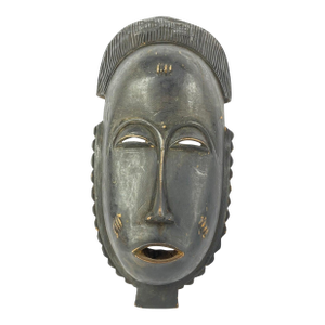 Early 20th Century Yaure Portrait Mask Côte d'Ivoire