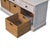 Wood Distressed Wood Storage Cabinet With Woven Baskets For Sale - Image 7 of 8