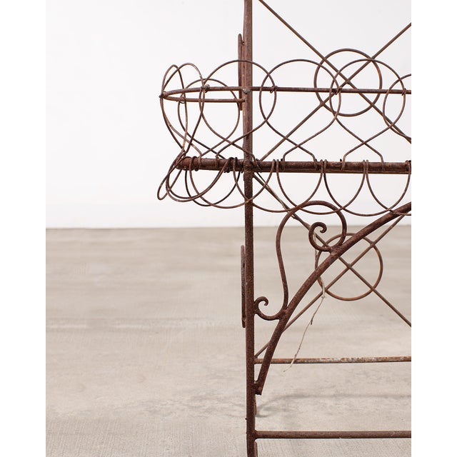 French Art Nouveau Two-Tier Wirework Boulangerie Baker's Rack For Sale - Image 16 of 18