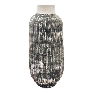 Currey & Company Abstract Modern Black and White Cape Town Floor Vase