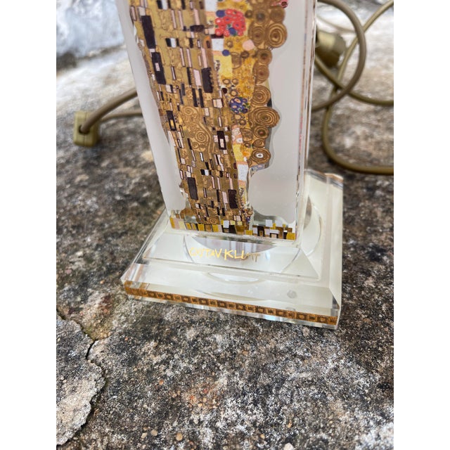 Gustav Klimt Glass Table Lamps, 2010 Rare Edition For Sale - Image 6 of 12