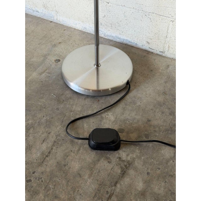 Brushed Steel Floor Lamp With Adjustable Shade Mid-Century Modern 1970s For Sale - Image 9 of 10
