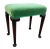 Green Early 20th Century Queen Anne Style Stool For Sale - Image 8 of 8