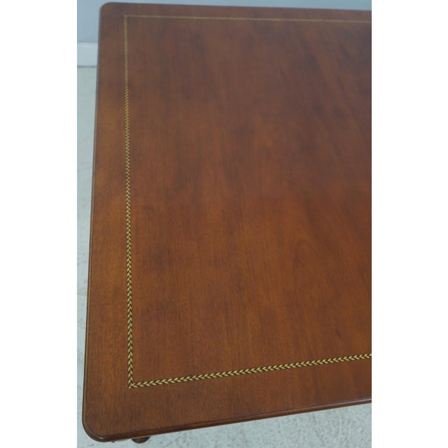 Stickley George III Style Mahogany Inlaid Dining Table For Sale - Image 11 of 18