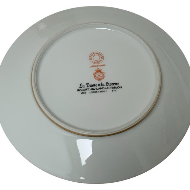 Vintage Haviland Limoges La Dame a la Licorne Plates 1978 &amp; 1980 In Boxes Made in France 1978 and 1980. Each Approx....