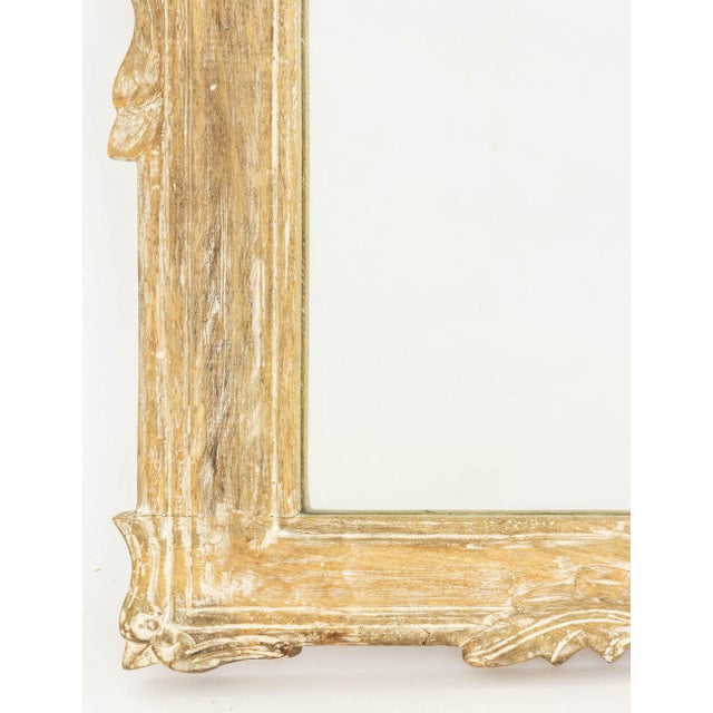 Wood Louis XV Style Carved Wood Framed Mirror For Sale - Image 7 of 8