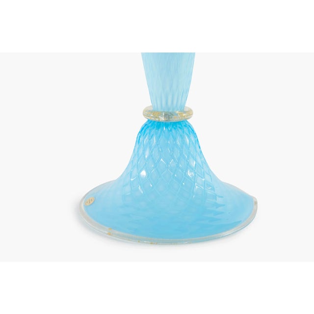 Venetian Glass with Gold Flecks Table Lamps - a Pair For Sale In New York - Image 6 of 13