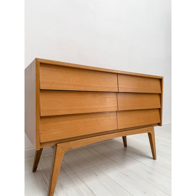 1950s Vintage German Walnut Chest of Drawers, 1950s For Sale - Image 5 of 10