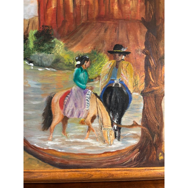 Vintage Southwestern Painting, Signed and Framed For Sale - Image 4 of 10