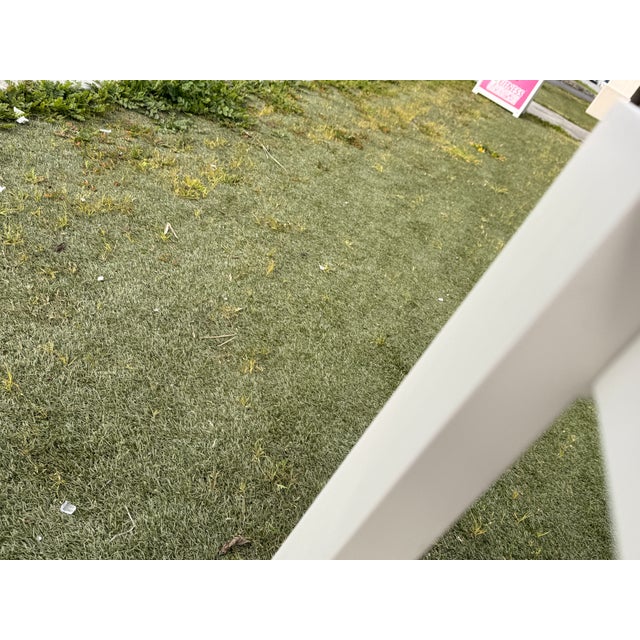 Harbour Outdoor Hayman Aluminum Dining Table, White For Sale In San Francisco - Image 6 of 12