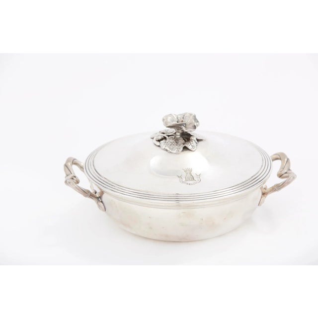 Silver Vintage French Silverplate Covered Dish For Sale - Image 8 of 13