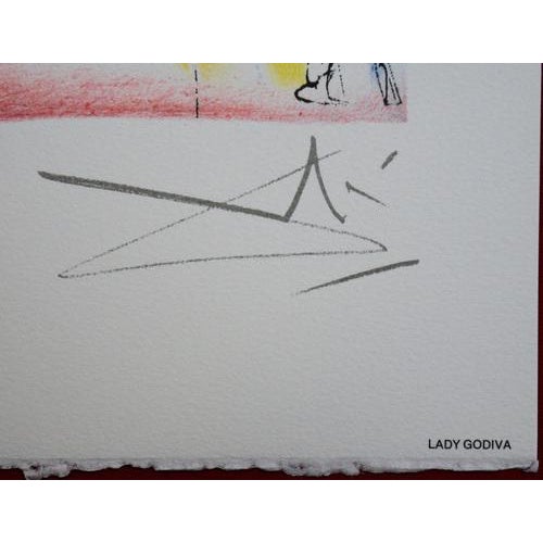 Salvador DALI (1904-1989) Horses, Lady Godiva, 1983 Lithography Signed in the plate On Arches vellum 56 x 36 cm...