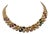 Vintage Signed Napier Goldtone Jewel Tone Rhinestone Collar Necklace For Sale