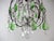 Glass 1920s Italian Green Prisms Macaroni Swags Crystal Chandelier For Sale - Image 7 of 12