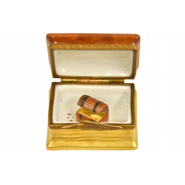 French Limoges Treasure Island Book Accent Box For Sale - Image 3 of 6