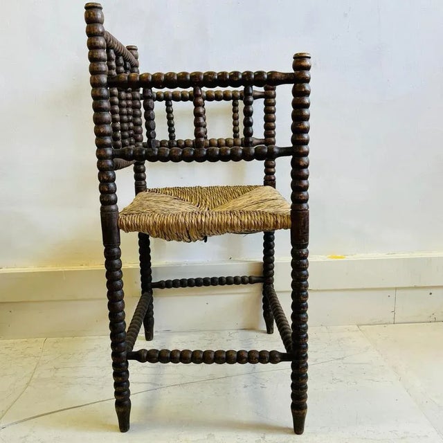 Dutch Elm Bobbin Chair For Sale - Image 4 of 9