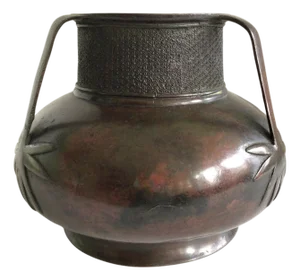 1880s Bronze Japanese Vessel With 3 Handles