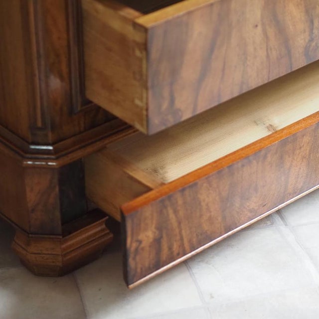 Louis Philippe Chest of Drawers in Walnut Burl, 1860 For Sale - Image 16 of 18