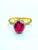 Bochic "Capri" Natural Ruby & Diamonds Vintage Retro Ring Set In 18K Gold&Silver For Sale - Image 17 of 18