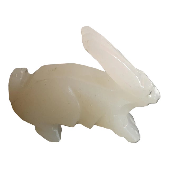 1960s Onyx/Marble Bunny Figurine For Sale