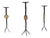 Mid-Century Modern Handmade Iron and Brass Candleholders, 1950s, Set of 3 For Sale