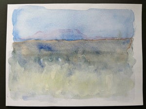 Towards Colorado (from Nebraska) by Timothy J. Standring | Watercolor on paper landscape scene